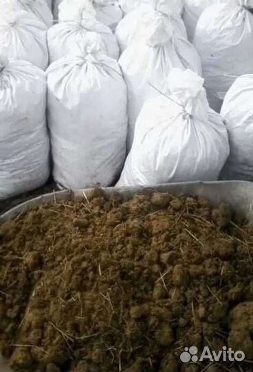 Навоз конский в мешках перегной