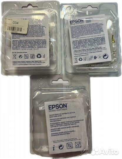 Картриджи оригинальные Epson T0731, T0733, T0734