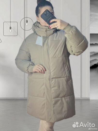 Пуховик женский длинный 50-52-54-56-58-60