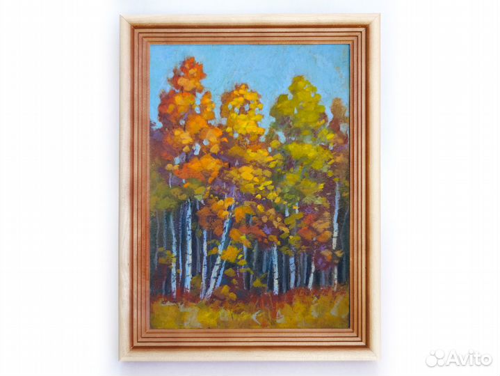 Картина авторская живопись Пейзаж, березы