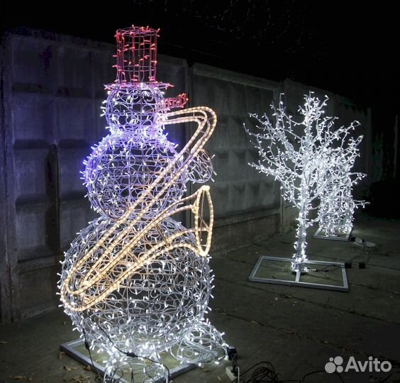 Светодиодные фигура снеговика