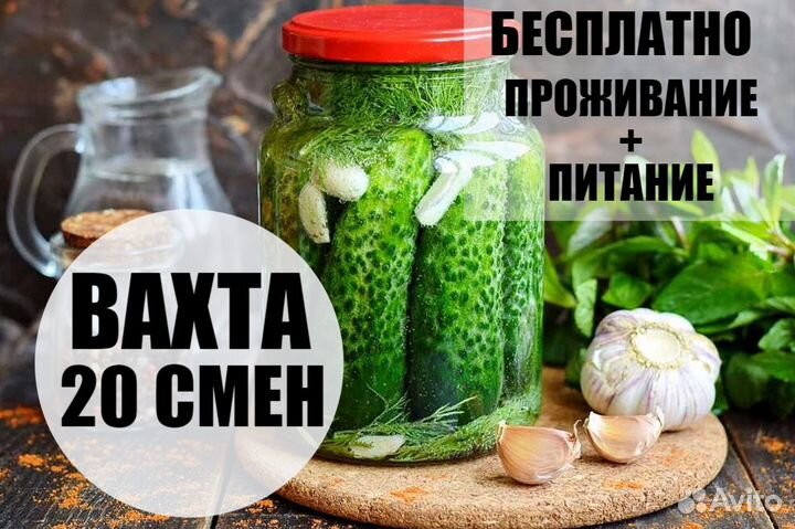 Вахта для всех 20 смен проживание/питание Фасовщик