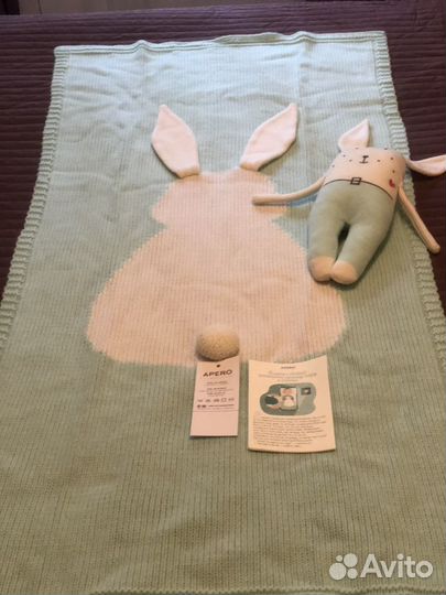 Новый Плед с зайкой (Шерсть Мериноса)