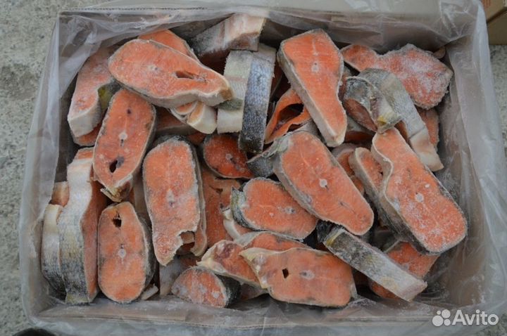 Стейки горбуши свежемороженые 5 кг