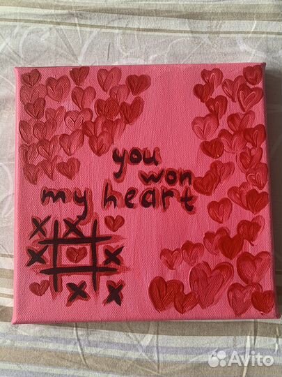 Картина на холсте акрил (надпись)