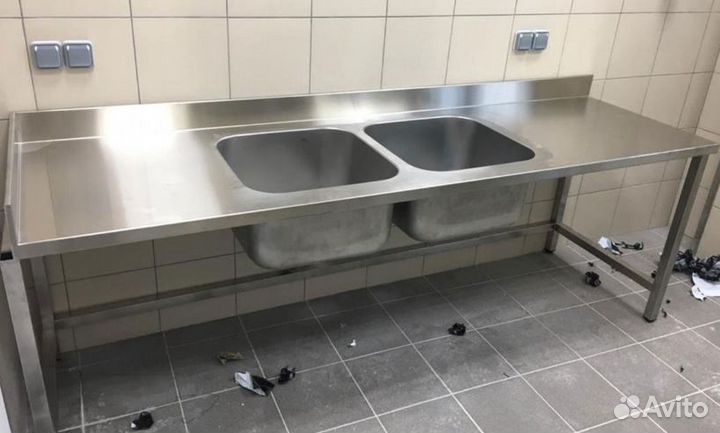 Мойка двойная из нержавейки
