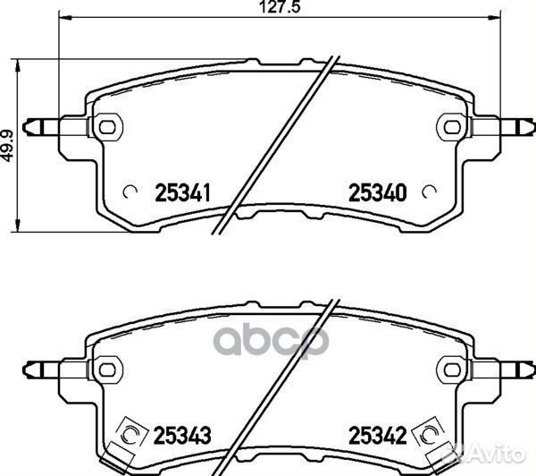 Колодки тормозные дисковые зад NP2019 nissh