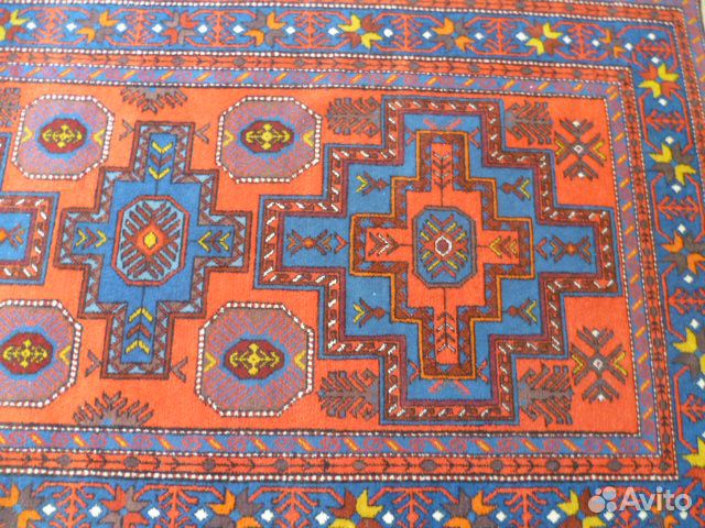 Ковер 2,2х1,2 ворс Дагестан СССР ручной раб шерст