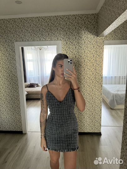 Сарафан твидовый 42