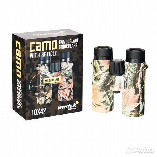 Бинокль Levenhuk Camo Rind 10x42 с сеткой