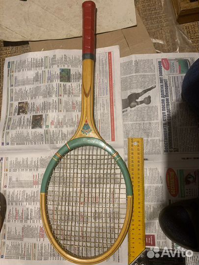 Ракетка для большого тенниса деревянная СССР