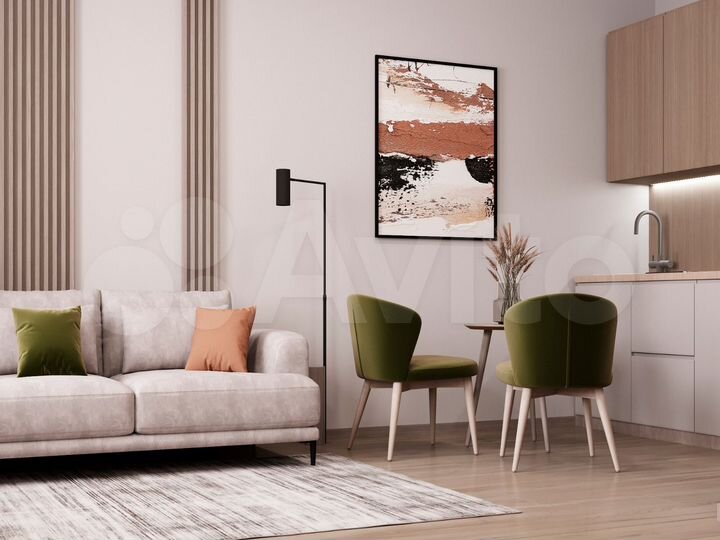 Апартаменты-студия, 18,2 м², 2/3 эт.