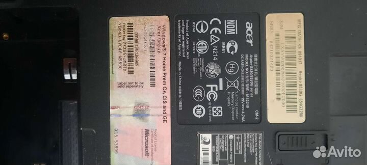 Ноутбук acer на запчасти
