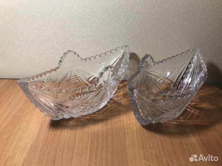 Ваза для стола. Салатник. Конфетница. Хрусталь