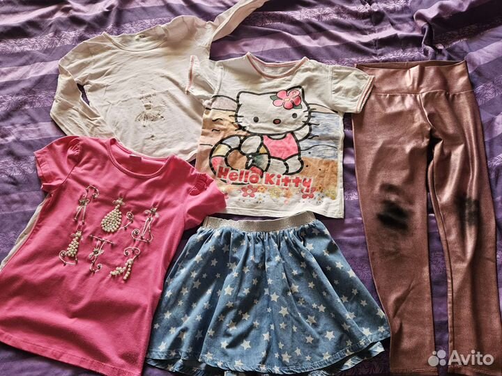 Вещи пакетом на девочку 128-140