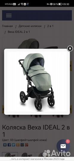 Коляска 2 в 1 bexa ideal