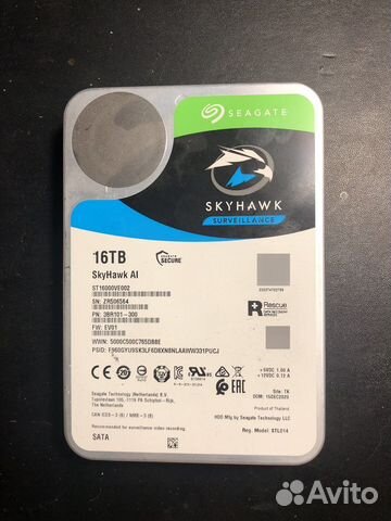 Жесткий диск Seagate SkyHawk Al 16тб купить в Москве | Электроника | Авито