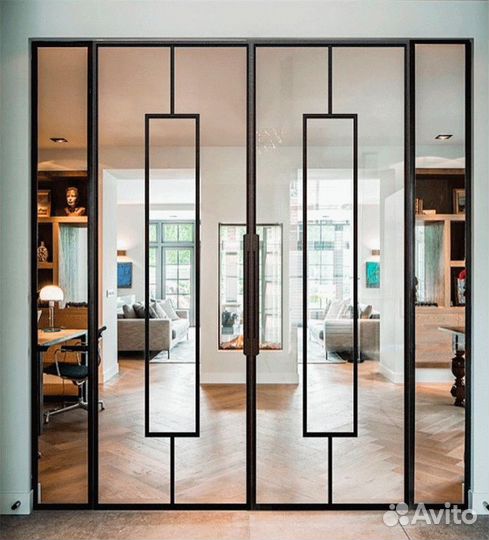 Перегородка с матовым стеклом