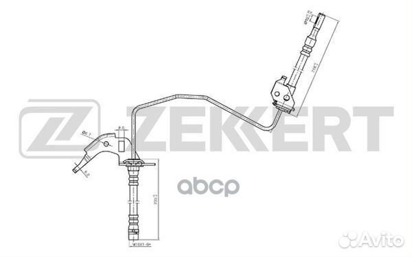 Шланг тормозной задний правый Opel Astra G H 9