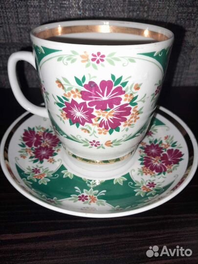 Чайная пара Вербилки Китайский фарфор 70 х годов