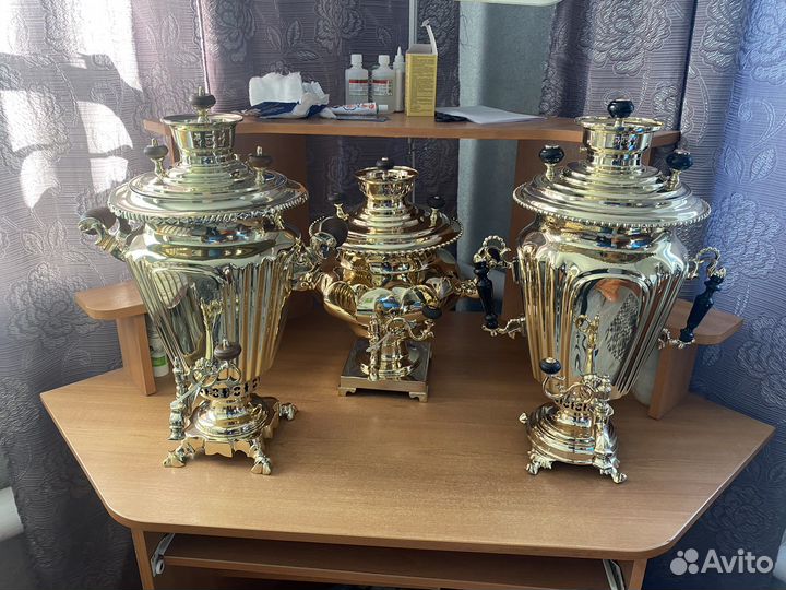 Самовары советские и царские. После реставрации