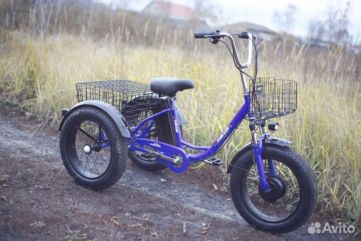 Велосипед трицикл с мотором для города и дачи