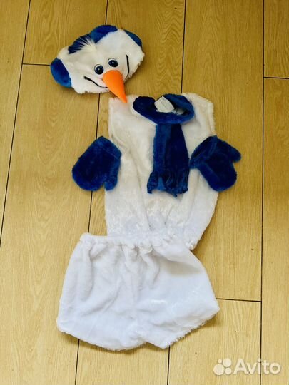 Новогодний костюм для мальчика снеговик