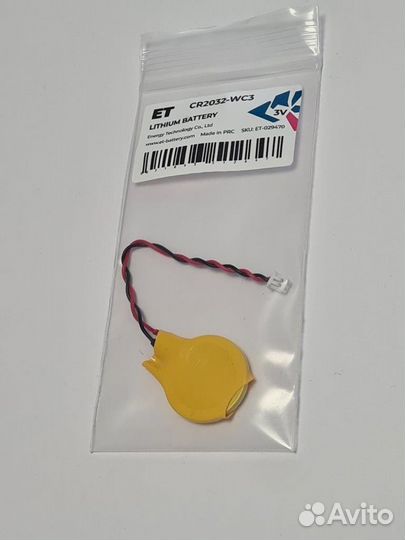 Батарея для bios с коннектором ET CR2032-WC3 PK1