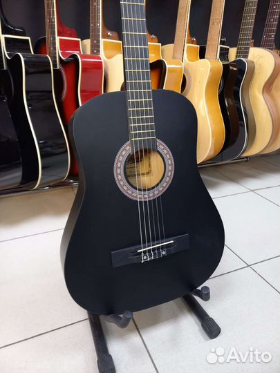 Классическая гитара Черная Матовая Новая