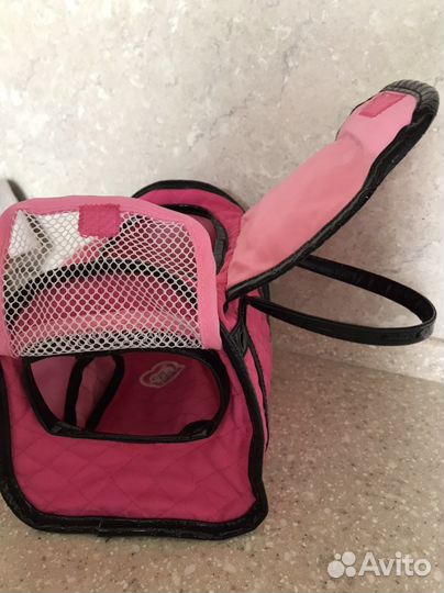 Плюшевая собачка в сумочке