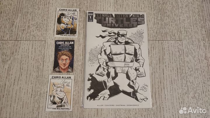 Комикс и скетч-карты Черепашки-ниндзя