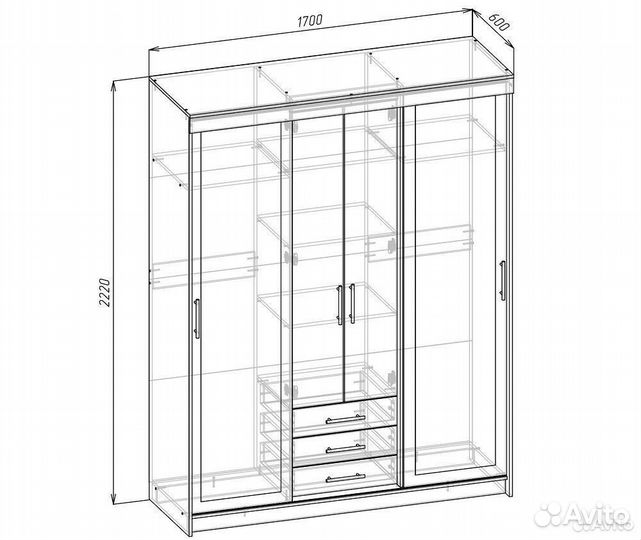 Шкаф купе готовый