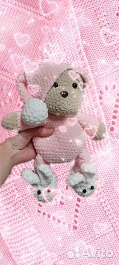 Плюшевый мишка мягкая игрушка ручной работы