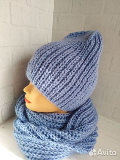 Комплект шапка и снуд женский