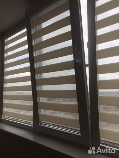 Рулонные шторы день ночь зебра D167/B974