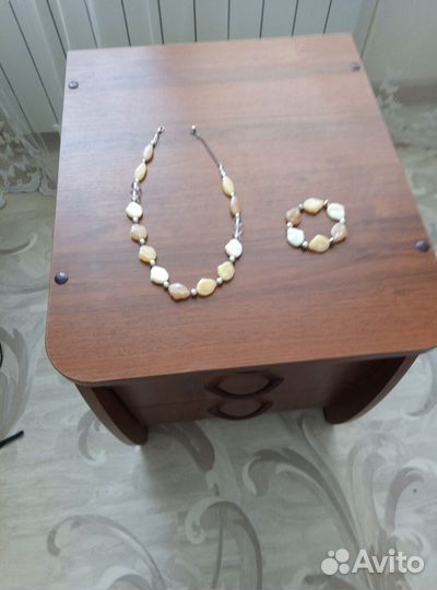 Колье из камней, браслет