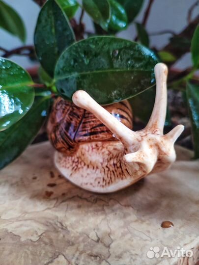 Статуэтка фарфор Улитка подарок сувенир