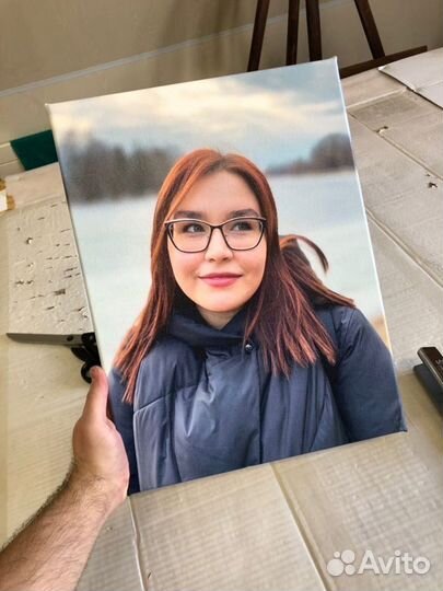 Портрет на холсте по фотографии Бесплатно доставим