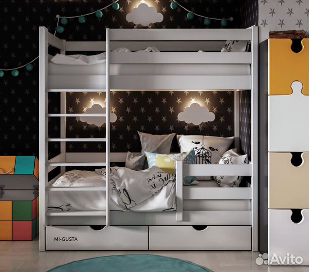 Детская кровать двухъярусная
