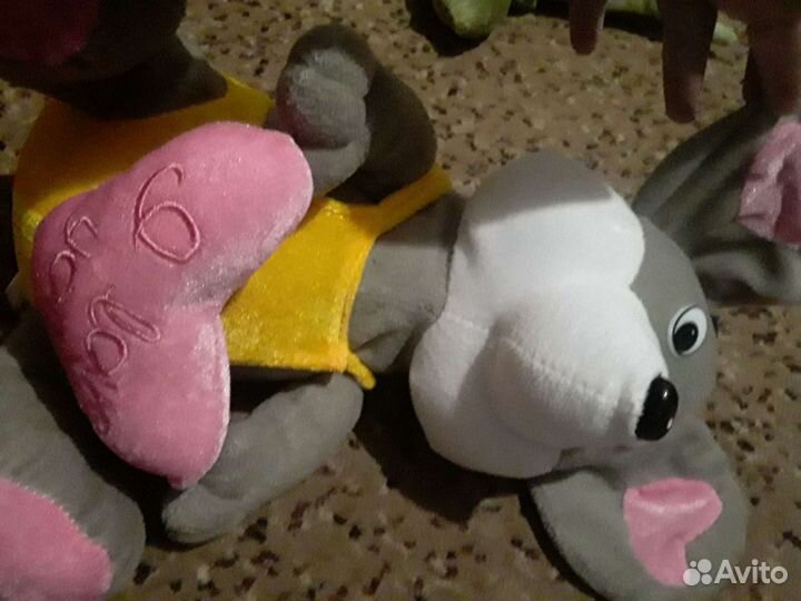 Кукла и мышть мягкие игрушки большие