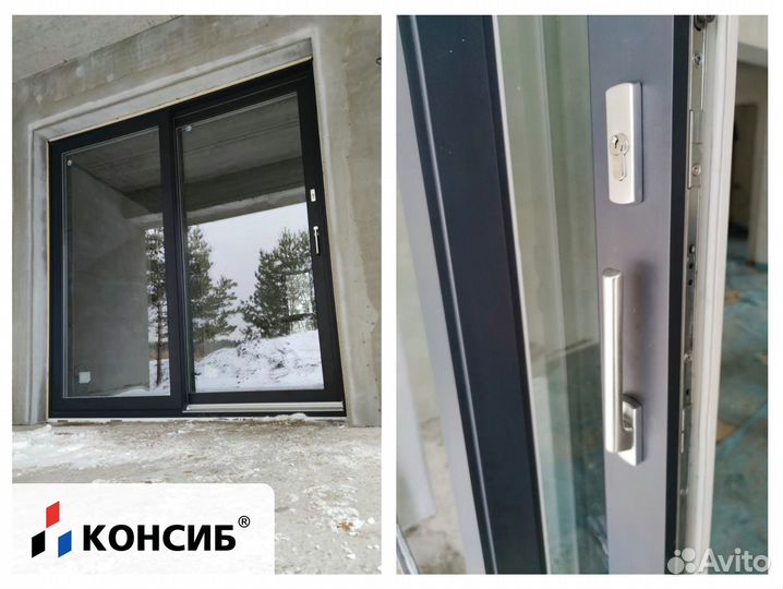 Алюминиевые развижные двери под заказ