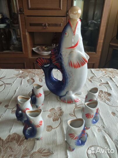 Коньячный набор СССР (фарфор винтаж )