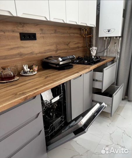 Серая кухня как в IKEA