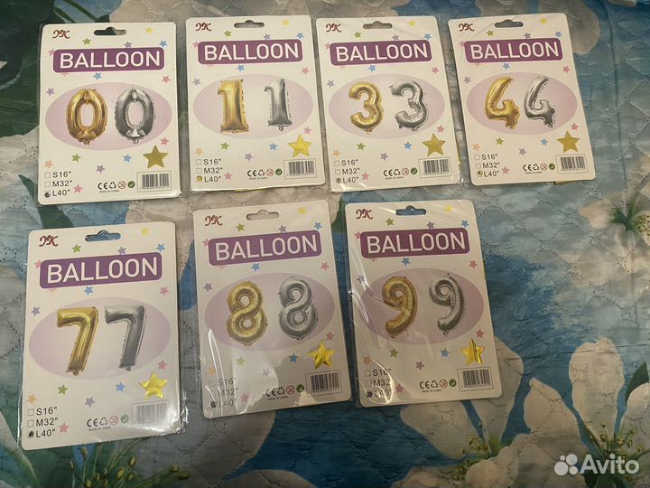 Фольгированные цифры