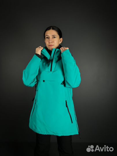 Анорак горнолыжный унисекс Running Rivere зелёный