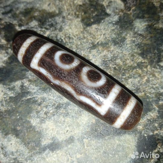 Старая Бусина Дзи 5-глаз. Денежный магнит