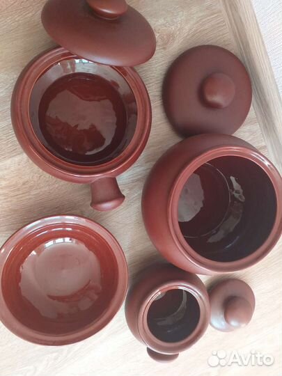 Набор посуды из глины
