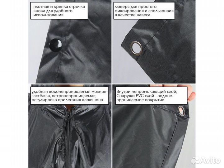 Пончо-тент тактический (3 цвета)