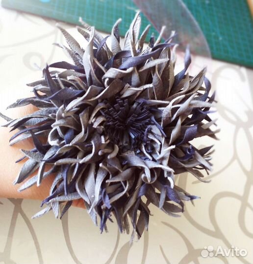 Комплект украшений из натуральной кожи