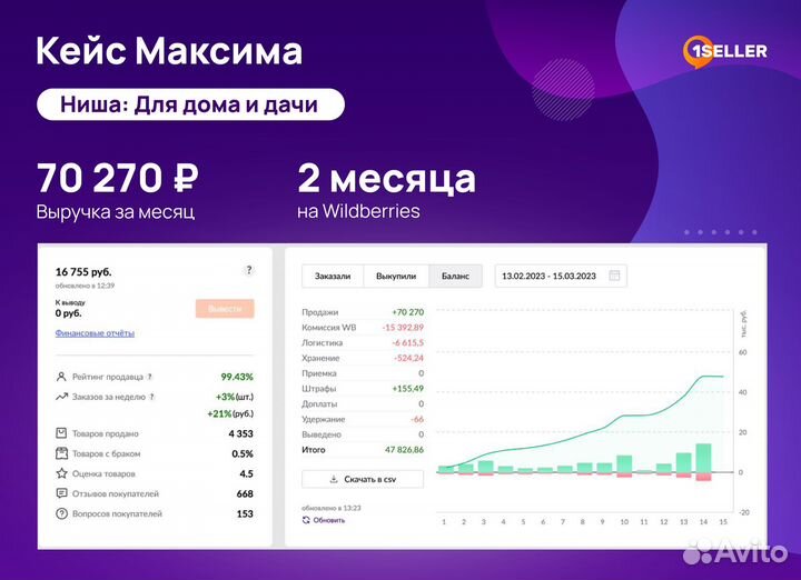 Подключение, выход на Wildberries